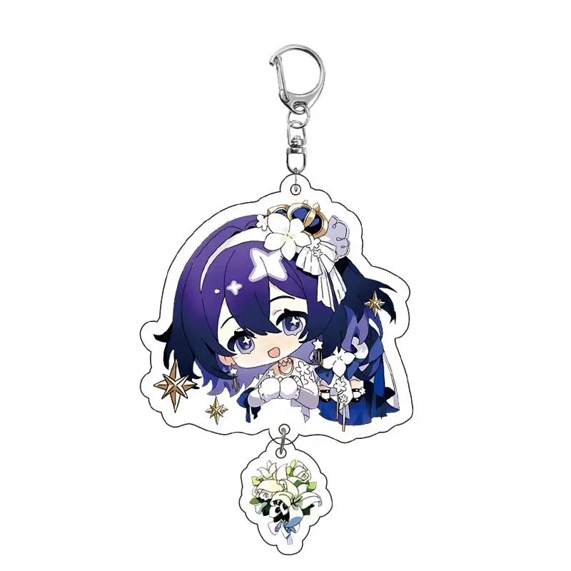 Game Honkai 3 Keychain Elysia Kiana Kaslana Yae Sakura Seele Vollerei Figure Pendant Car Key Chain Jewelry Gift Accessories