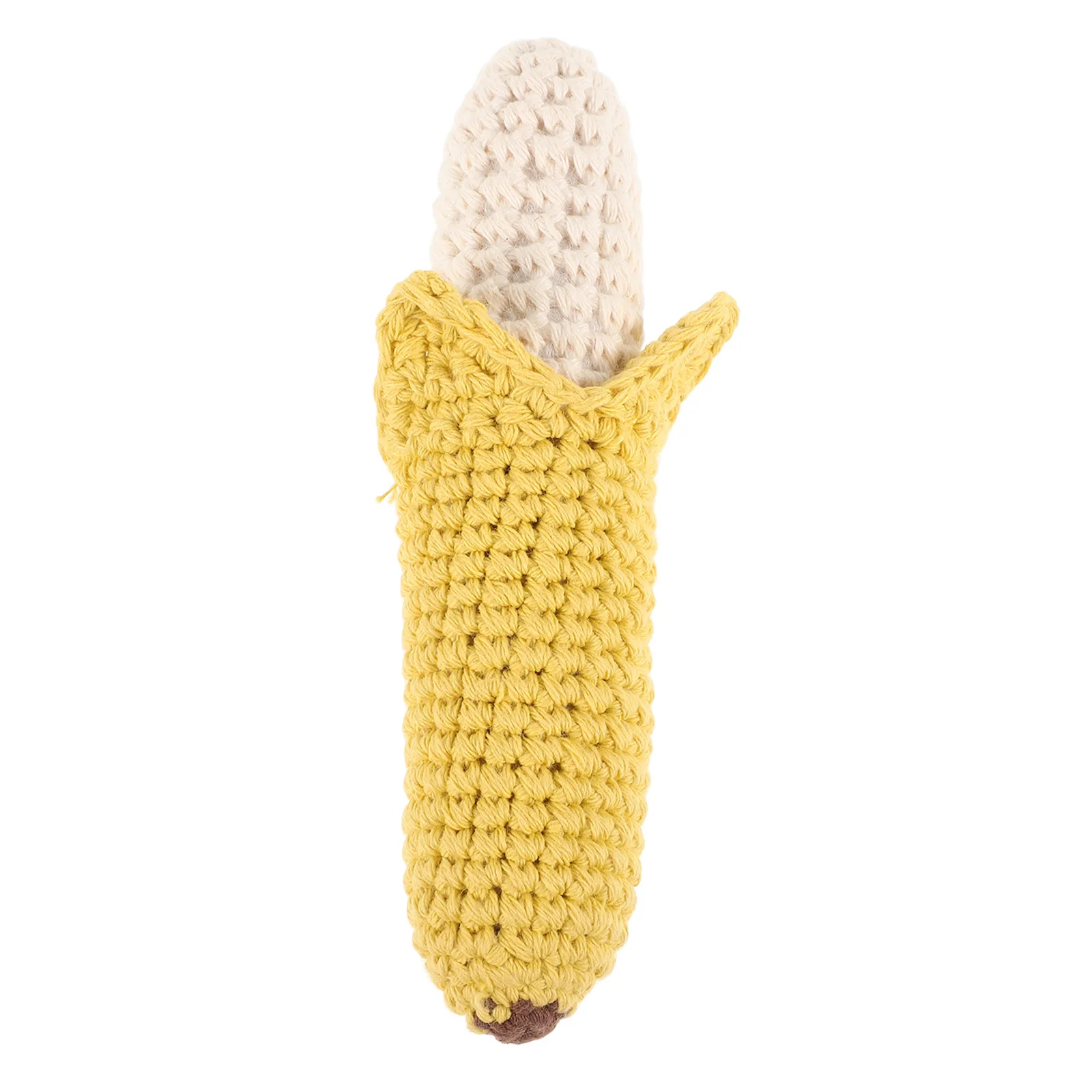 Crochet Banana Soft Safe Teething Soothing Hand Bell Newborn Infant Hand Held Shaker Kids Shaker Bell