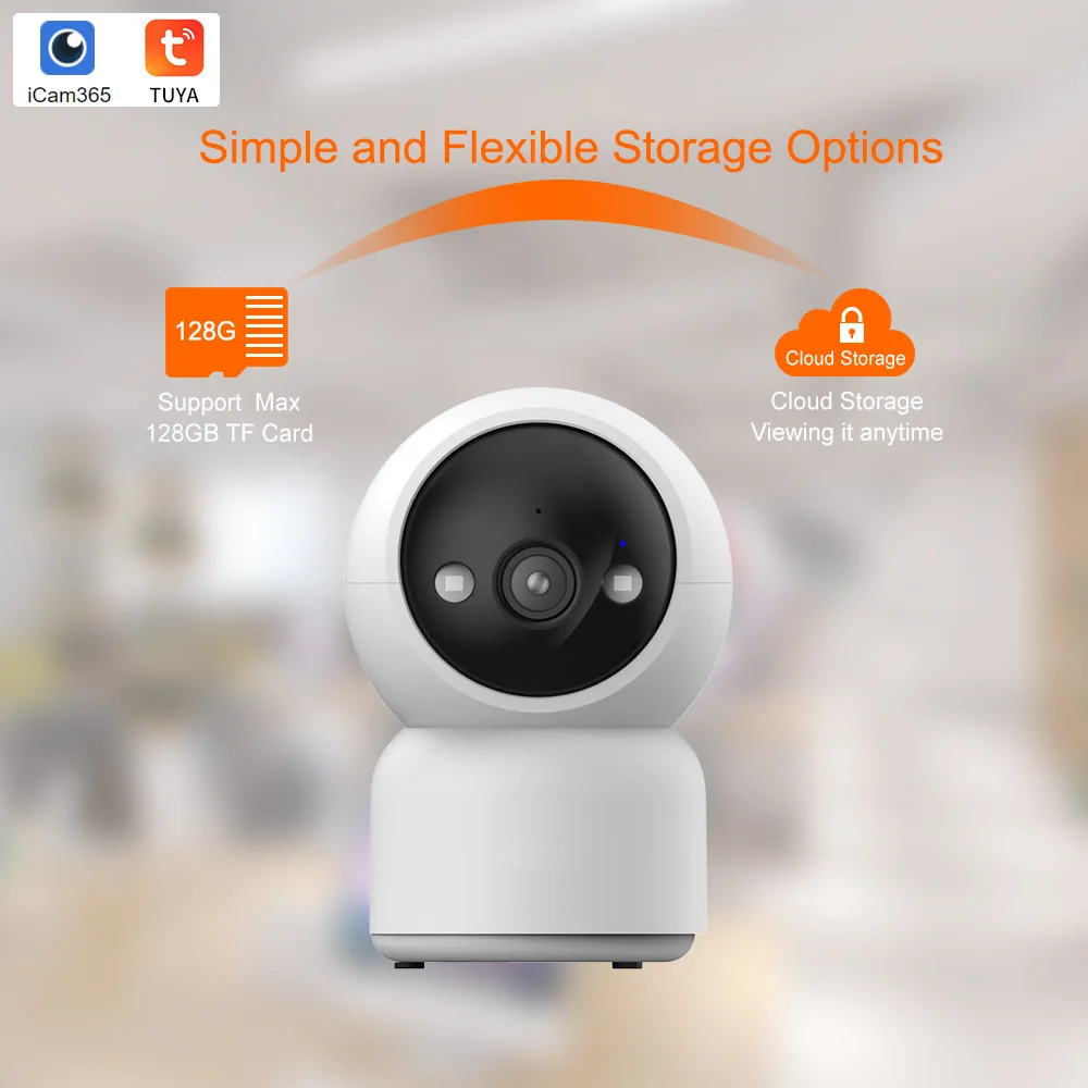 2MP 1080P Tuya APP Full Color Wireless PTZ IP Dome Camera AI Humanoid Detection Home Security CCTV Intercom Baby Monitor