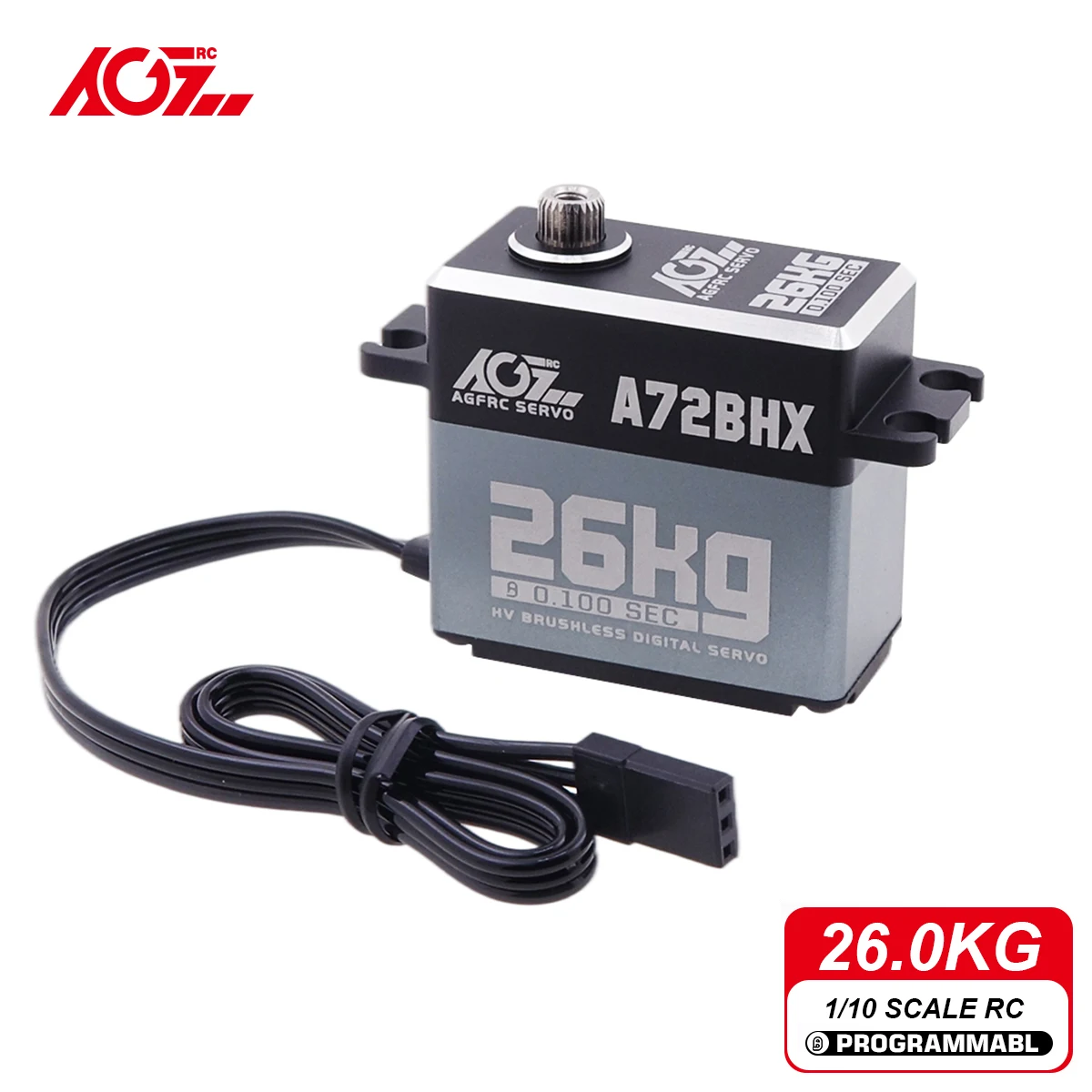 AGFRC A72BHX 26KG High Torque Fast Speed HV Brushless Metal Gear Digital Steering Servo Motor For 1/10 RC Car Crawler Buggy