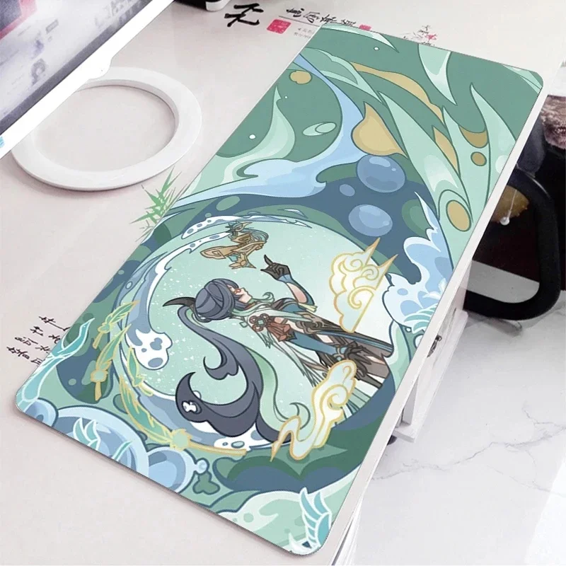 Anime Game Furina Neuvillette Xiao Wanderer Raiden Large Genshin Impact Mouse Pad Non-slip Keyboard Desk Mat Mousepad Decorate