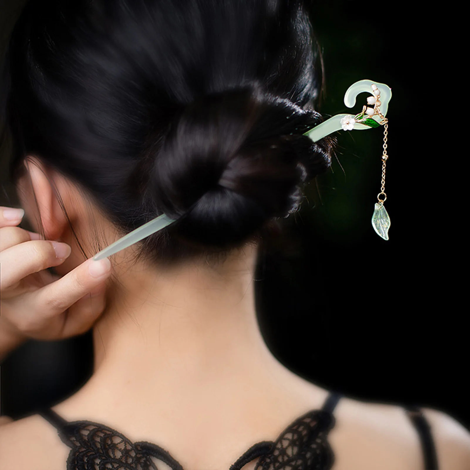 Chinese Woman Hair Chopsticks Pins White  Hair Making Accessories for Women Girls and Hairdressing Salon