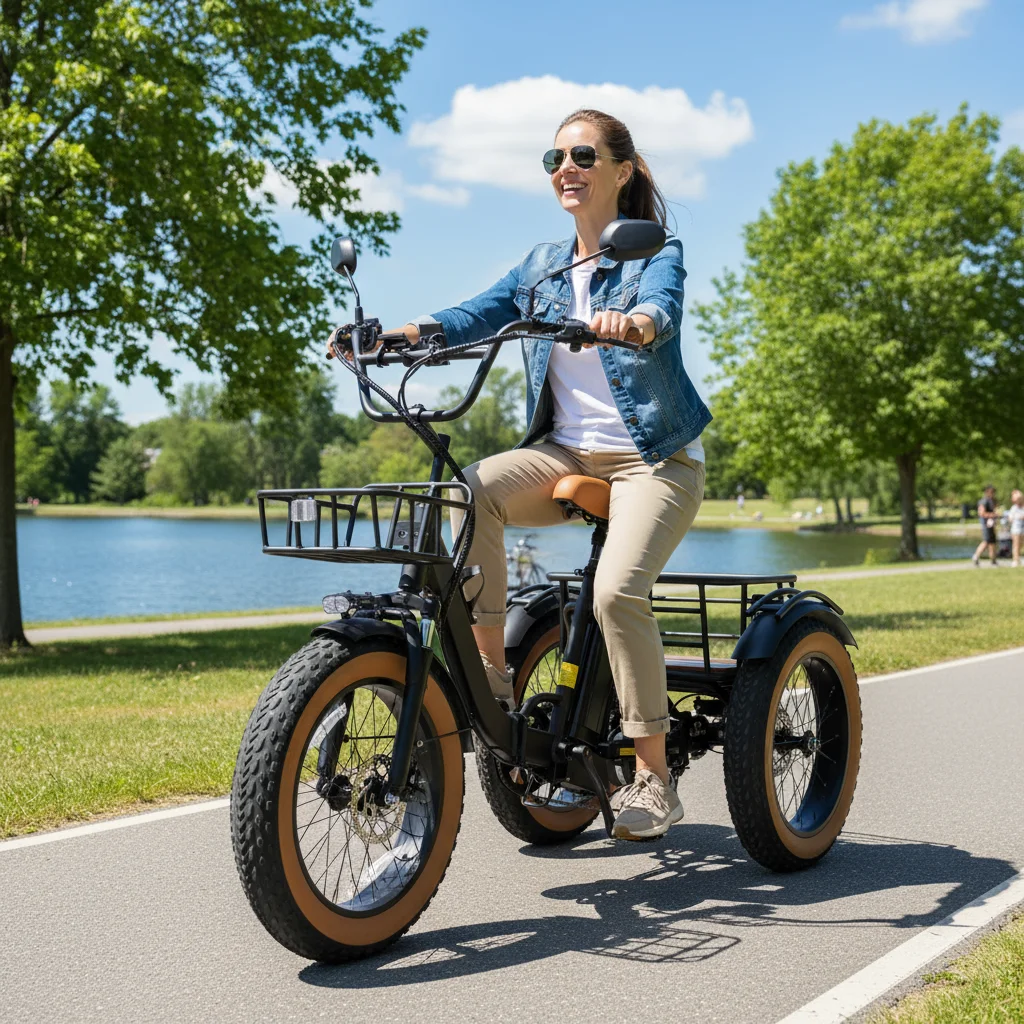 

Foldable 1350W Electric Tricycle for Adults - 20"x4.0" Fat Tire E-Trike with 7-Speed, 48V 15AH Removable Battery, PAS System, Walk Assist Mode, 50 Mile Range