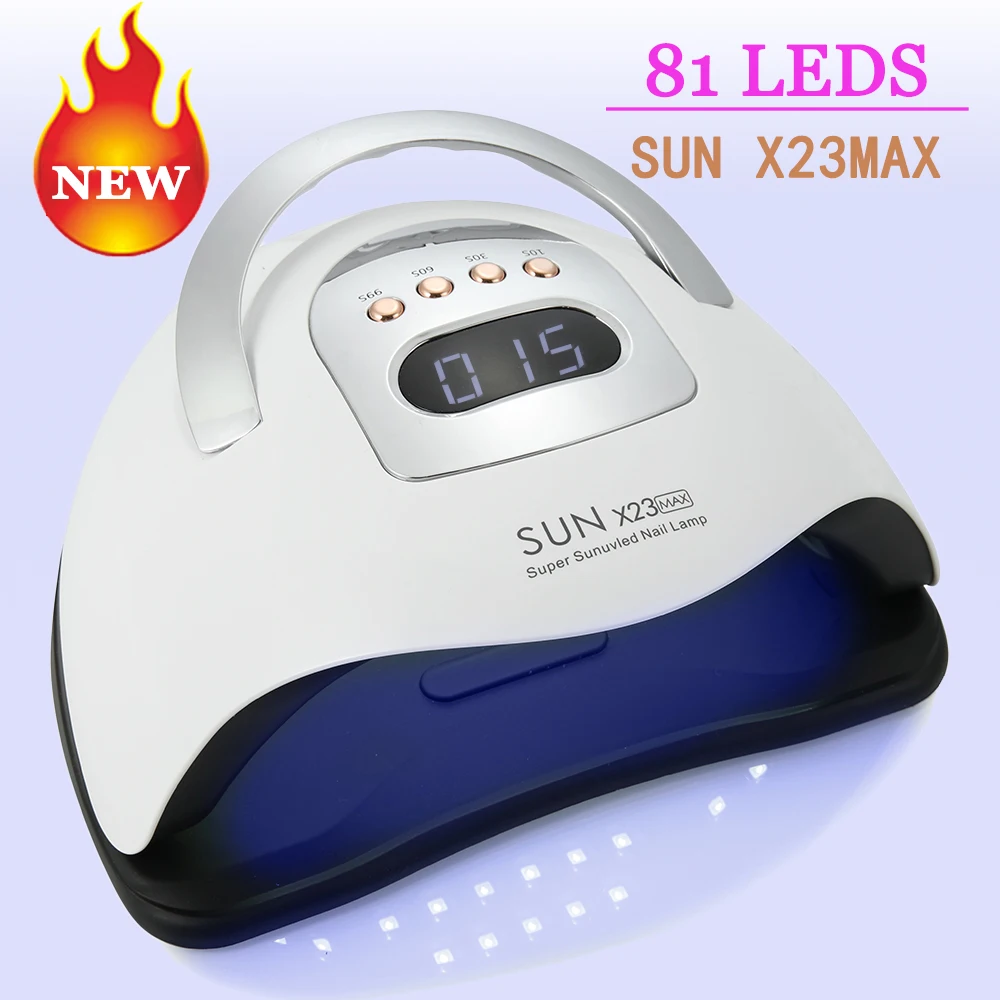 

УФ-лампа SUNX23 MAX для сушки ногтей, профессиональная лампа для сушки гель-лака, оборудование для маникюра, 81 бусина