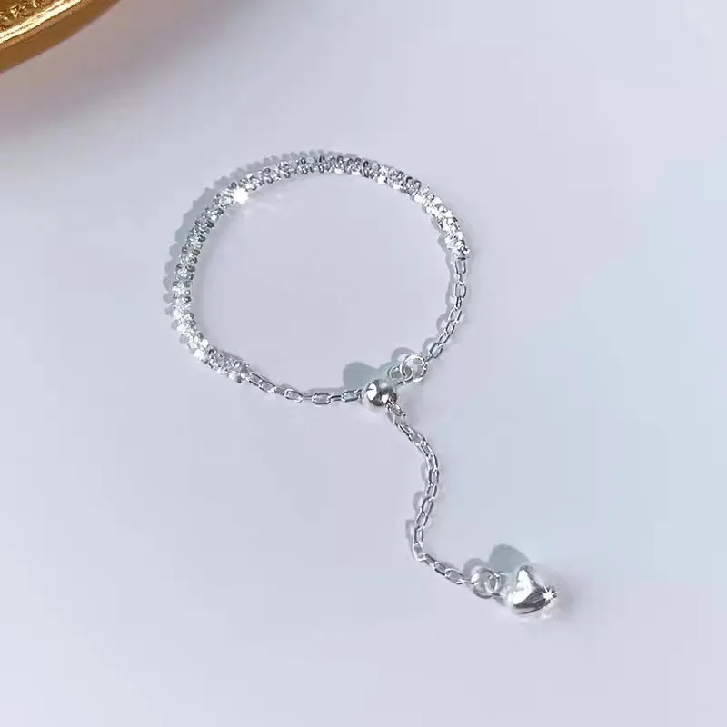 Babysbreath Ring Female Stretchable Soft Chain Personalized Index Finger Ring Simple Light Luxury and Advanced Adjustable Ring