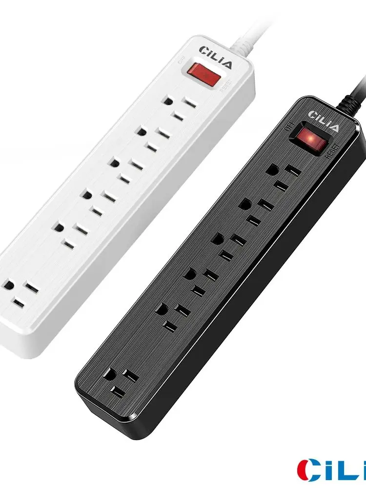 Outlet Power extender, ultra-thin flat plug, wall mounted, high power, multiple AC jacks and usb interface, cable length 1.5m