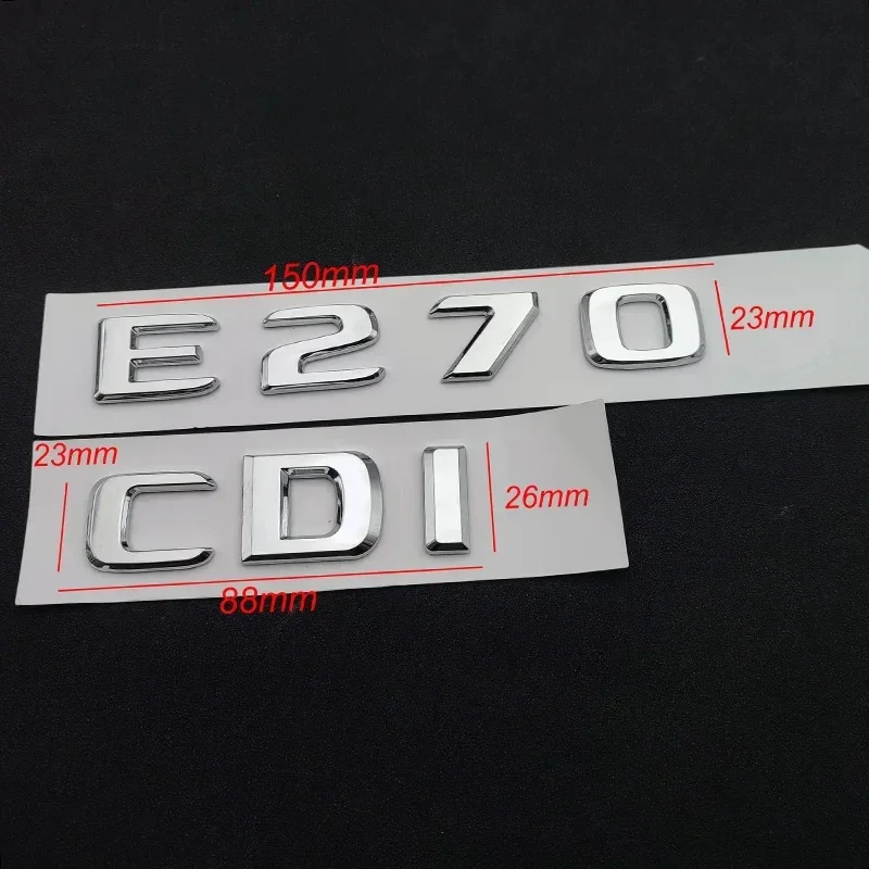 3D ABS Chrome Car Rear Trunk Letters Badge Sticker For Mercedes E270 W211 W212 E270 CDI Emblem Logo Auto Accessories