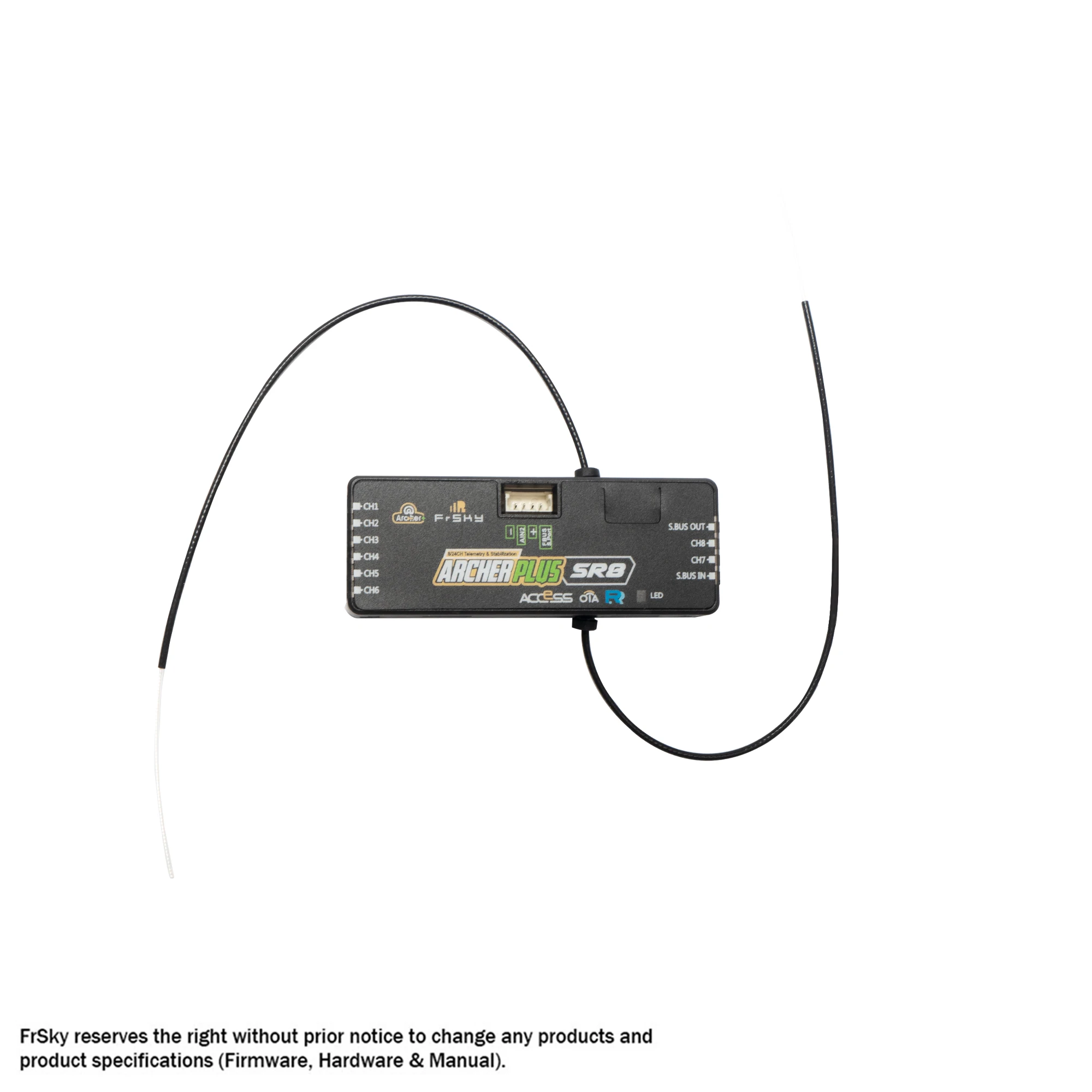 

FrSky 2.4GHz ACCESS ARCHER SR8 PLUS PRO upgrade 8CH PWM s-bus gyro-stabilized Receivers built-in 3-axis gyroscope accelerometer