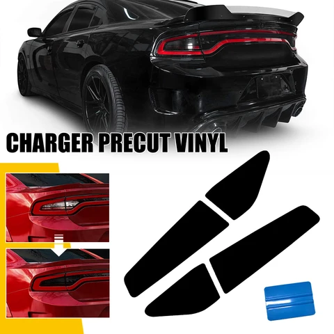 4x автомобильные наклейки для Dodge Charger 2015-2022 2020 2021, аксессуары, наклейки на задний фонарь, дымчатые виниловые задние накладки с тонированием