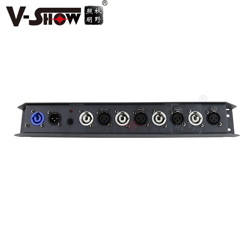 V-show 4 Port DMX512 And 4 Power Splitter  For Dj Disco Stage Light Control