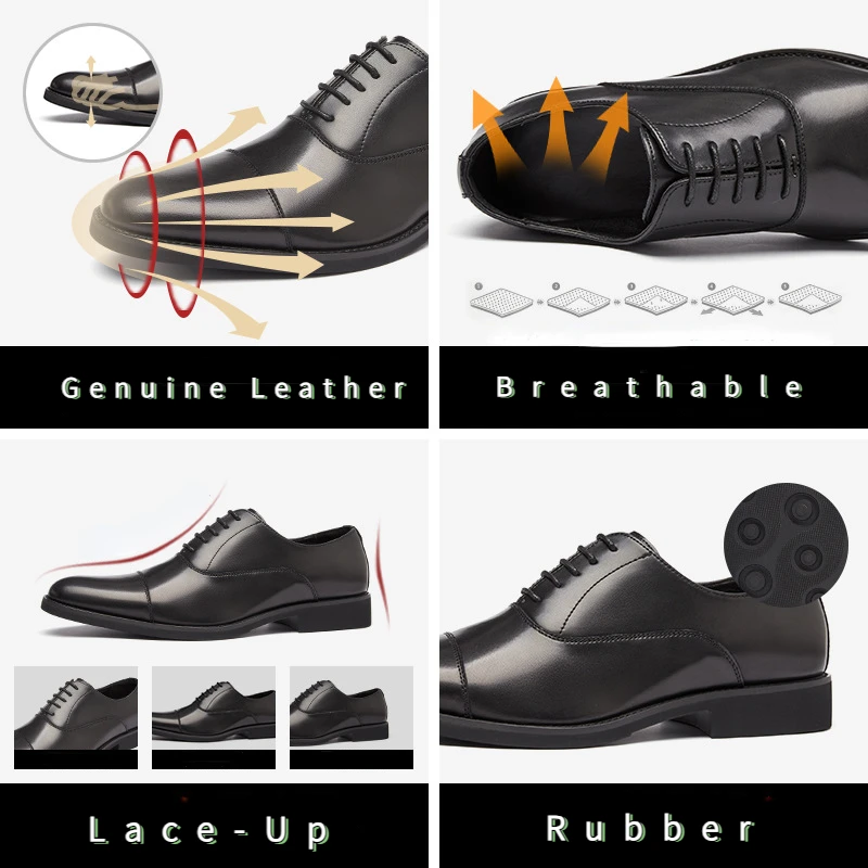 High Quality Men Genuine Leather Shoes Luxury designer Oxford Shoes Male Business Office Brogue Dress Shoes for Men Wedding Shoe