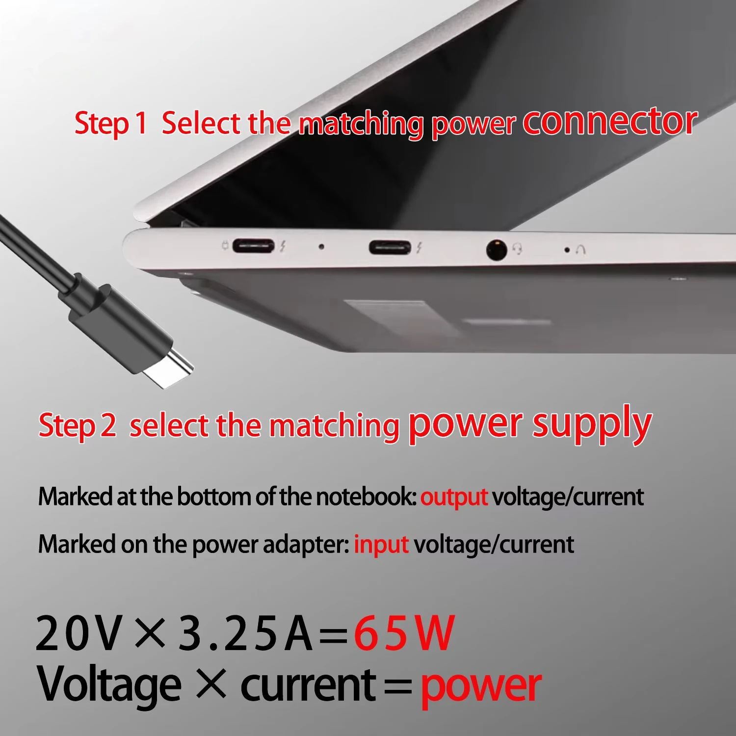 Koflyx Laptop Power Adapter 65W (EU) charger USB/TYPE-C PD For lenovo Thinkpad  X1 Carbon Yoga Slim 7-13/14/15