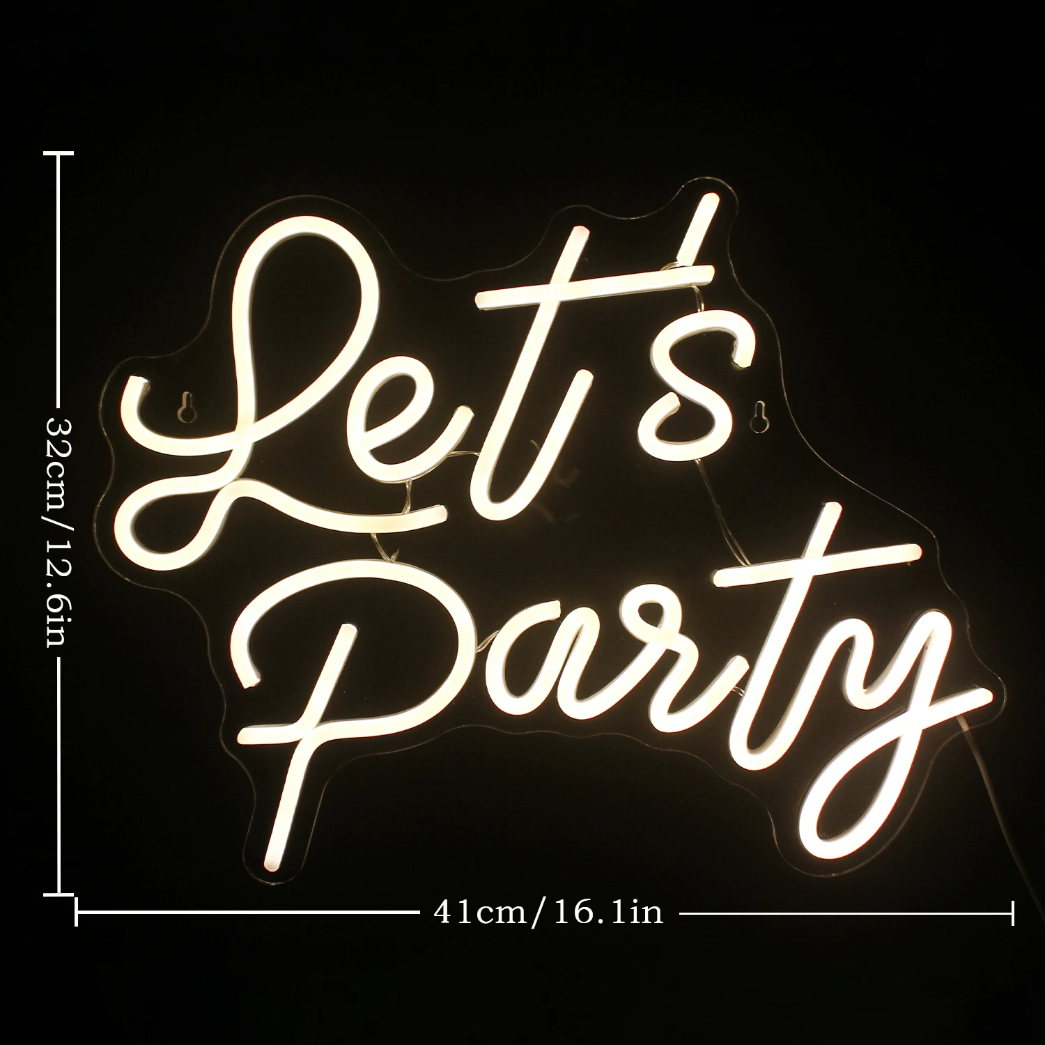 Let's Party Neon Sign LED Lights Wall Decor Lamp USB luci Creative per Wedding Club Party Atmosphere Art Neon Decor