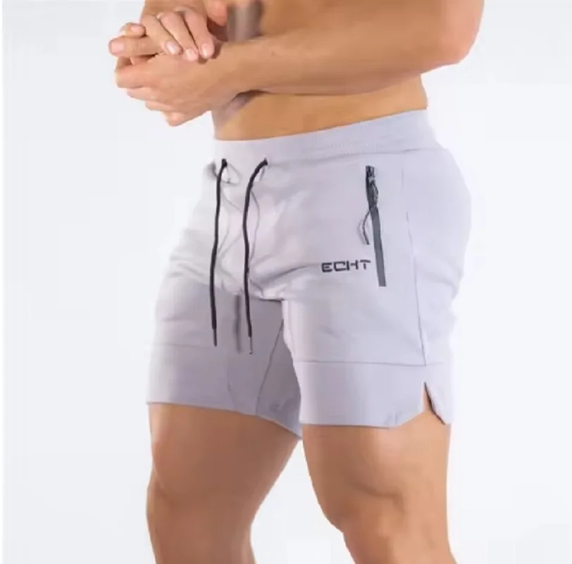 Nieuwe sportshorts heren strandshorts broek met rits bodybuilding joggingbroek fitness jogger running sportscholen herenshorts
