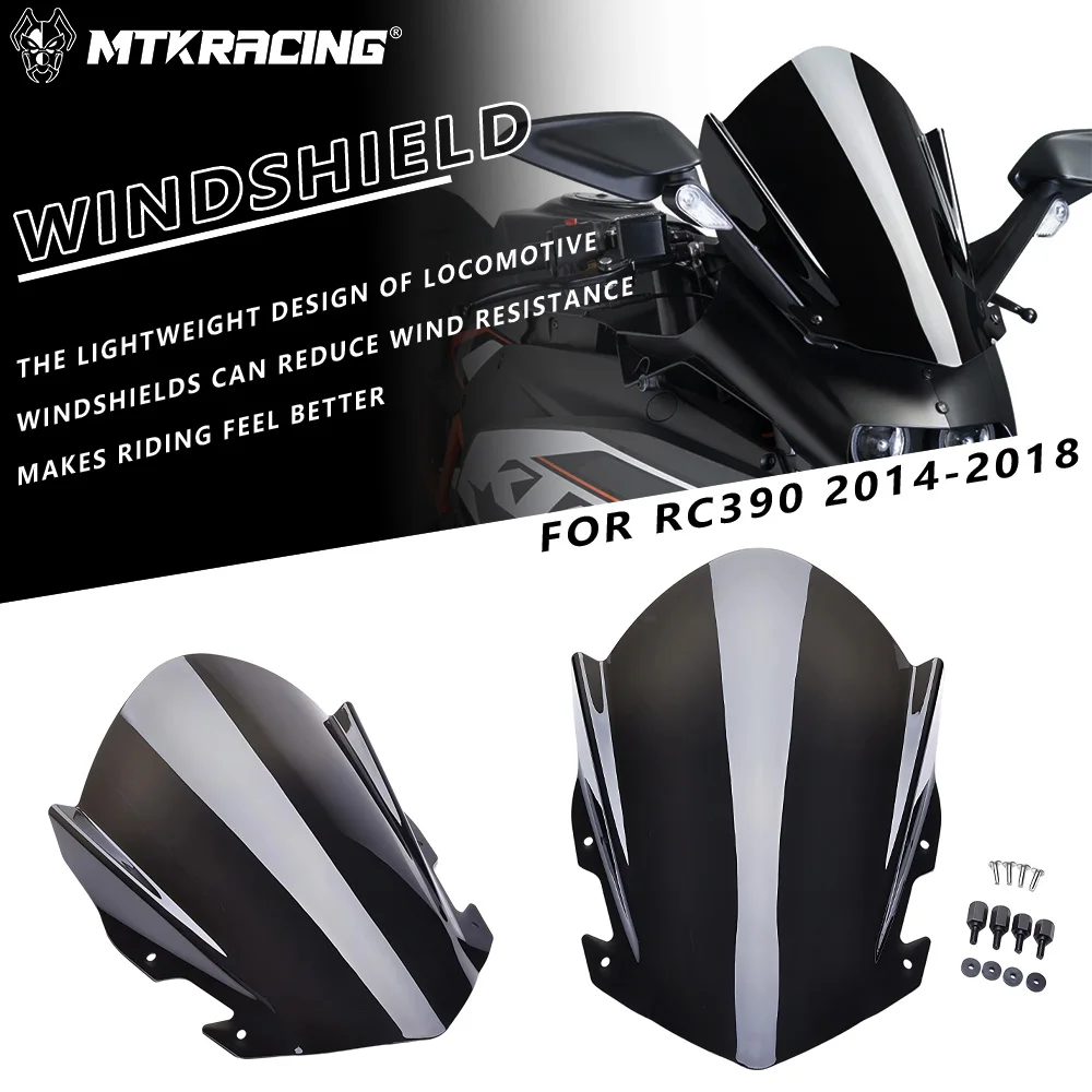 

Лобовое стекло MTKRACING для KTM RC390 2014-2018, аксессуары для мотоциклов, модифицированный дефлектор обтекателя лобового стекла
