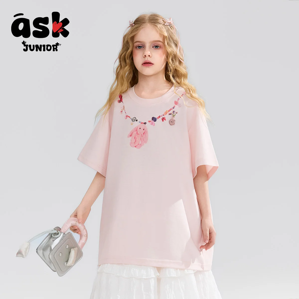 اسأل فستان تي شيرت شبكي مطبوع عليه حيوانات ممتعة للفتيات الصغيرات #4