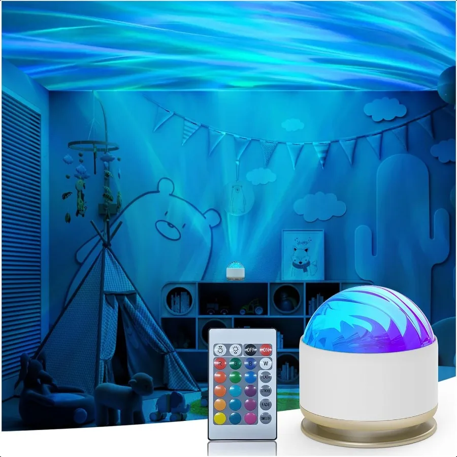 

Northern Lights Projector 16 Light Color Aurora Night Light Projector for Bedroom Remote Galaxy Light Projector Dimmable Mood L