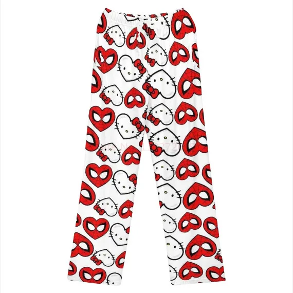 Miniso Spiderman Hello Kitty Cartoon pigiama da donna pantaloni lunghi primavera/estate edizione coreana Home Leisure coppia pantaloni Sleep Pant