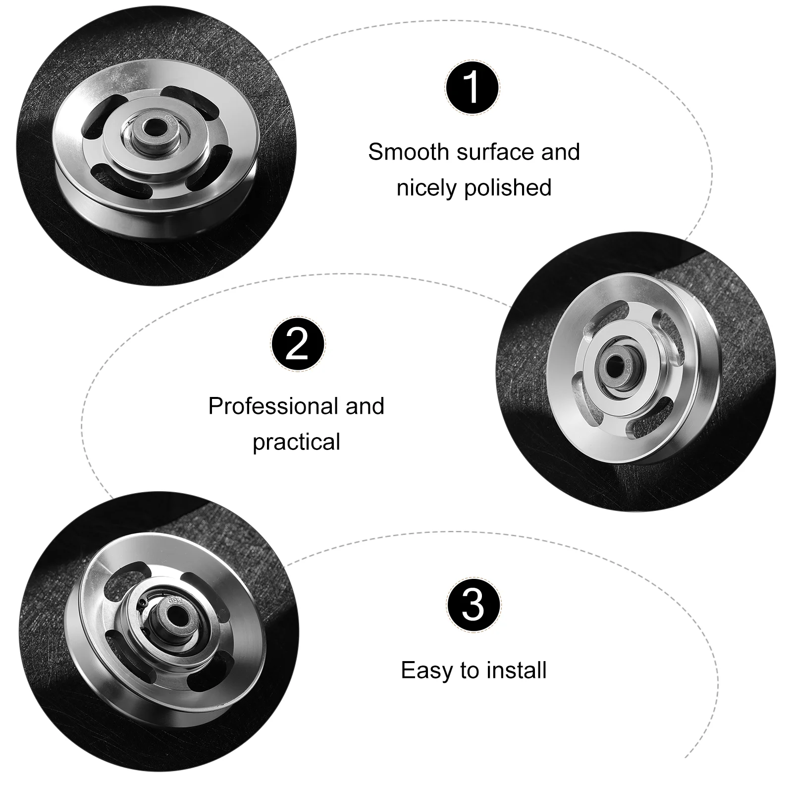 Aluminum Alloy Pulley Cable Replacement Wheel Fitness Equipment for Gym Universal Bearing Accessory