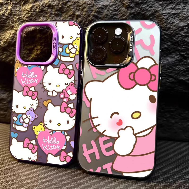 Bonita funda de teléfono Hello Kitty para Samsung Galaxy S25 Edge S24 S23 S22 S21 S20 Ultra Plus FE A56 A36 A26 A17 A07 cubierta dura mate