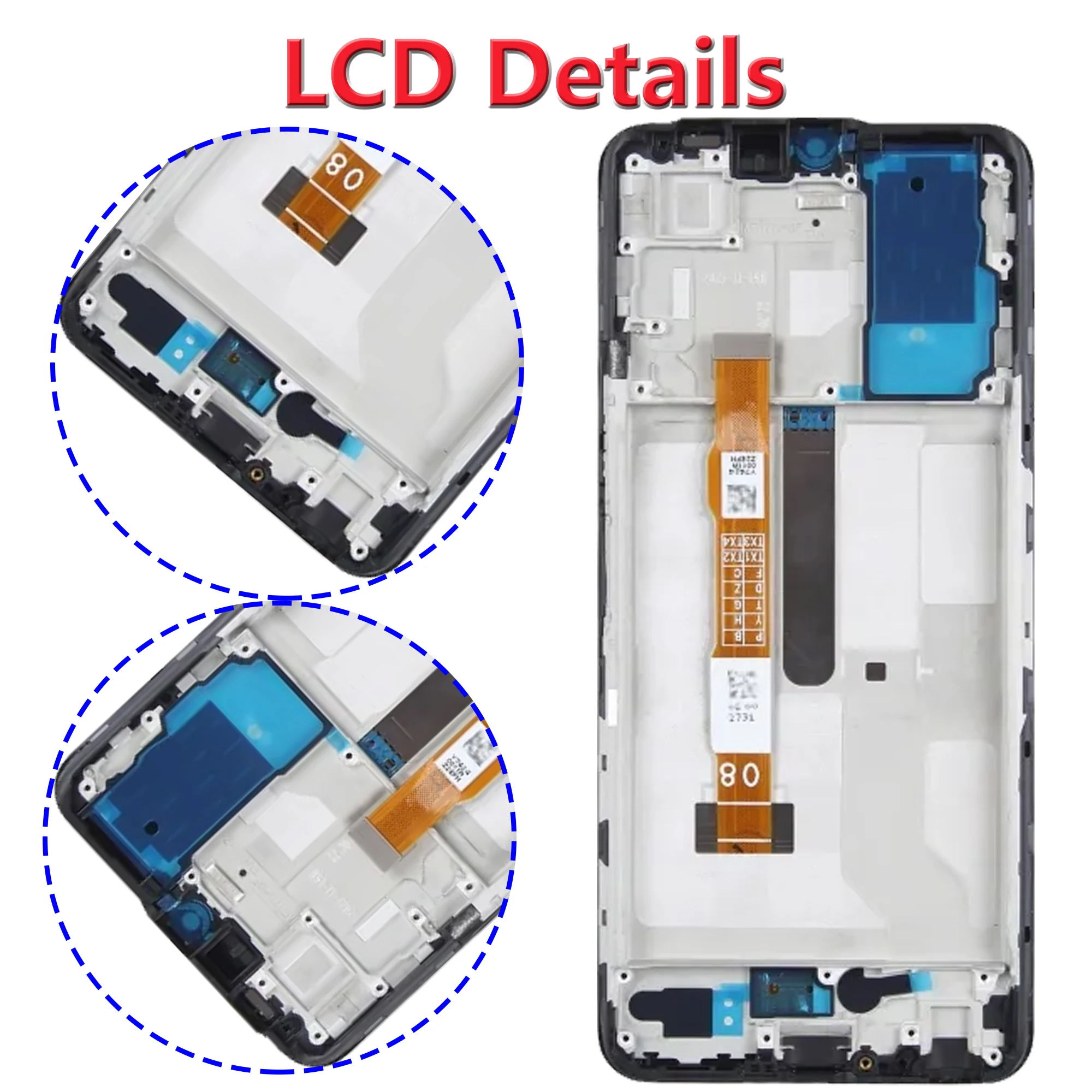 Original LCD Display For VIVO  Y76 5G  With Bezel  Mobile Phone Touch Screen Digitizer Assembly  Replacement  Parts  6.58\