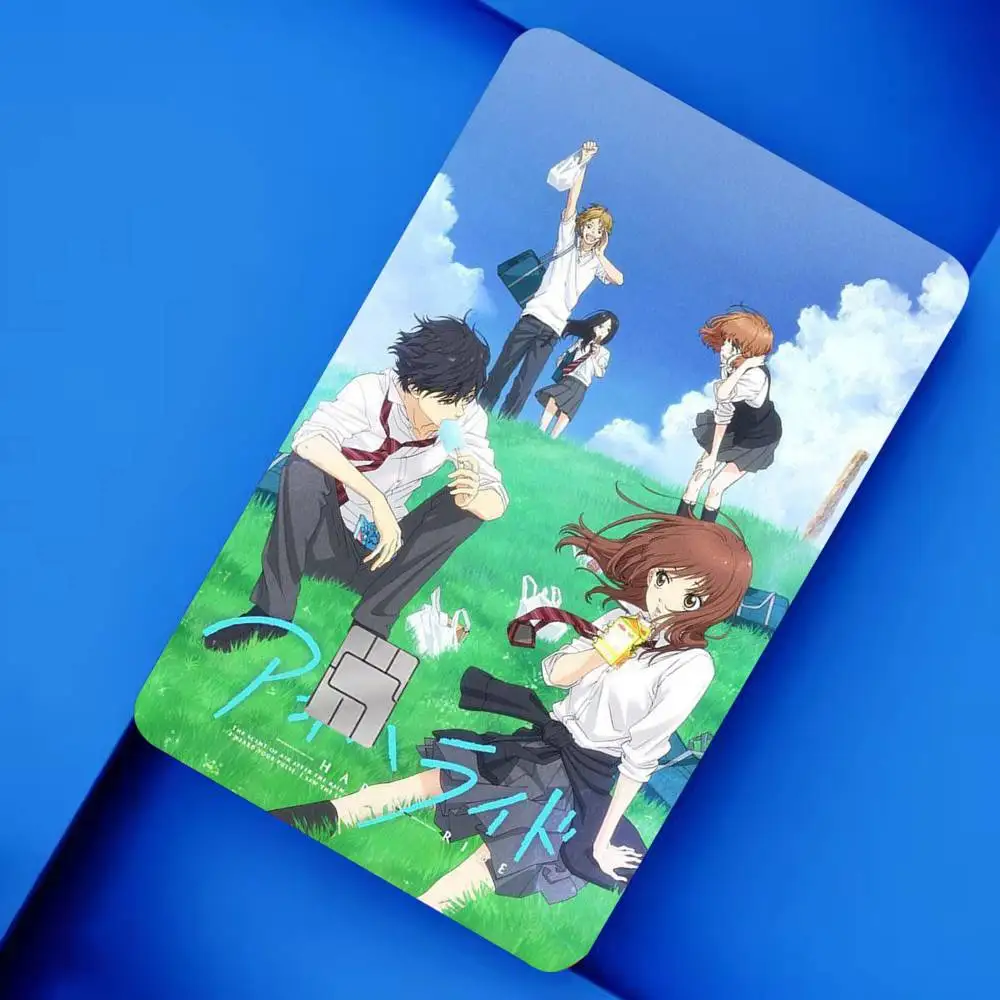 Anime A-Ao Haru Ride 4pcs 1Set Film Skin for Debit Credit Bank Visa Card Decal Cover