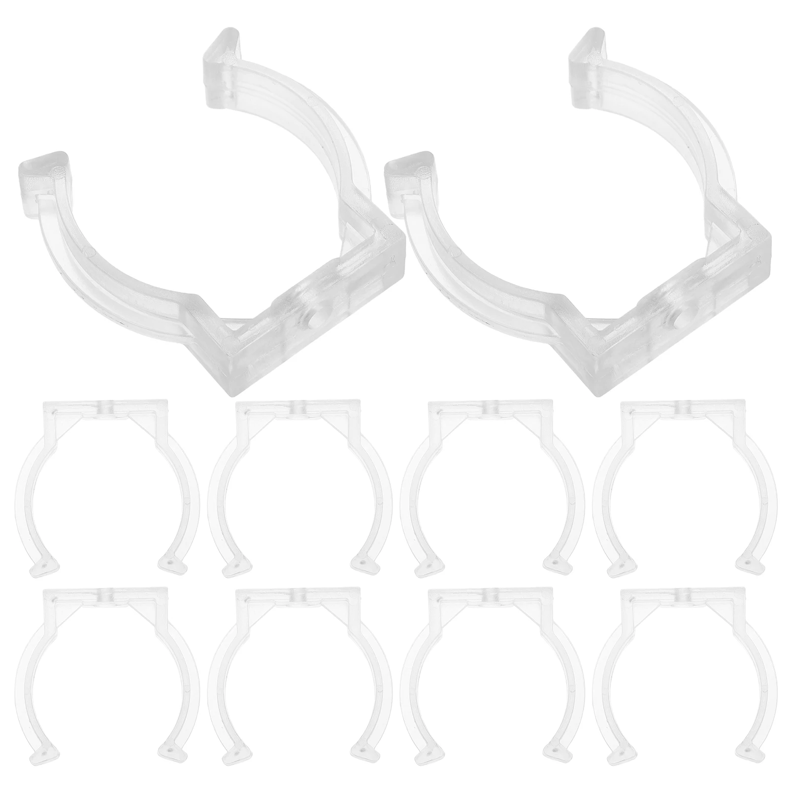 Clip de fixation Transparent pour Tube de lampe, 20 pièces, support de fixation pour Installation de lumière à Tube Fluorescent LED, pinces en plastique pour le bureau et la maison