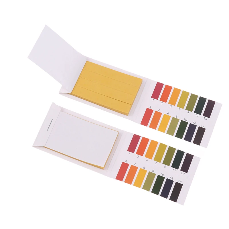 400 pces/5 livros profissionais 1-14 ph papel litmus tiras de teste de ph água cosméticos tiras de teste de acidez do solo com cartão de controle