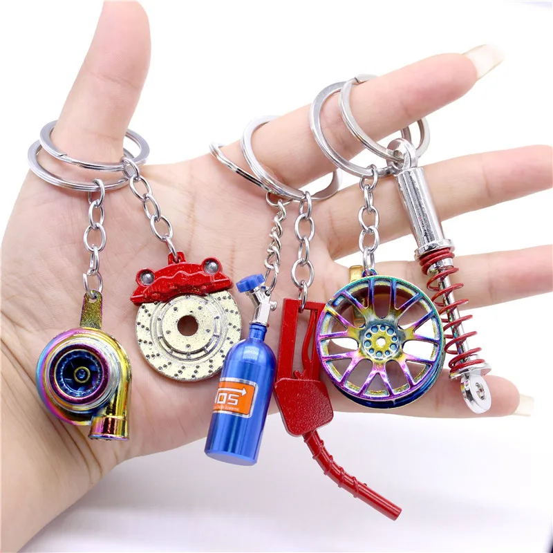 2023 Creative Car Speed Gearbox Gear Head Keychain Manual Transmission Lever Metal Keyring Car Bicycle Refitting Pendant Key New