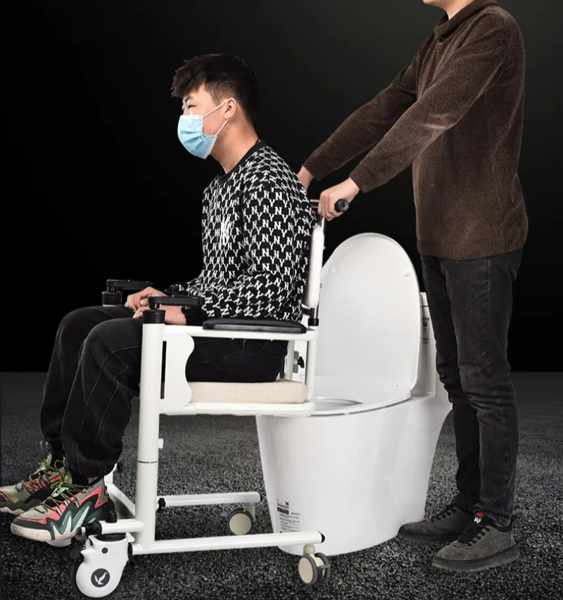 Bedridden Patients Lifting Device Commode Chair Bathroom Toilet Stair Manual Lift Chair Transfer Shift Lift Chair With Commode