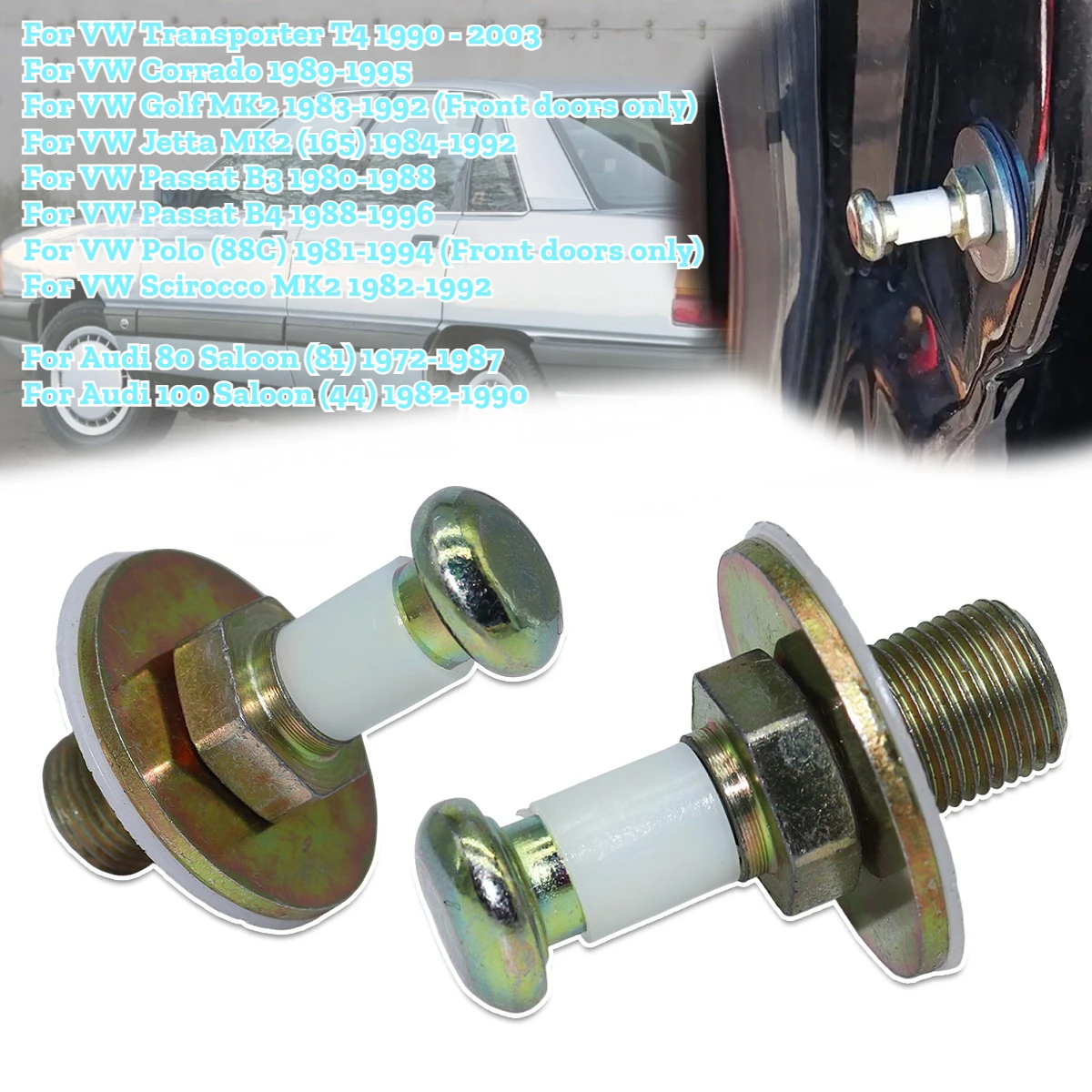 For Golf Scirocco MK2 Polo Audi 80 100 Saloon Door Lock Striker Screw Washer Bolt Touch Latch Cotter Pins 357837034B Spare Parts