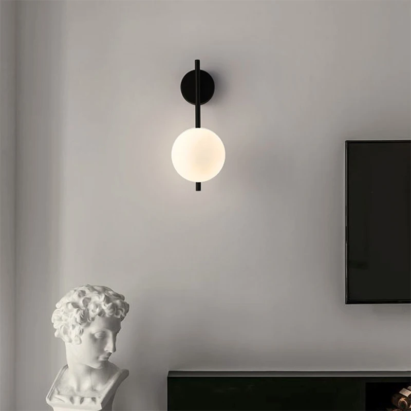 Lampade da parete a LED per interni in oro nero con lampadina 9W G9 per camera da letto interruttore nordico applique da parete a LED applique da parete per apparecchio da corridoio