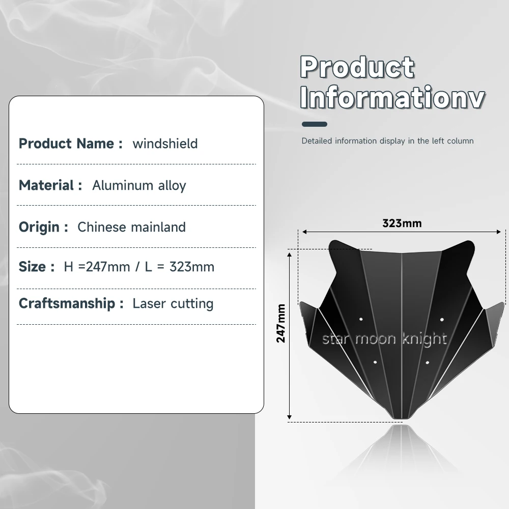 MT10 Aluminum Windshield Deflector Wind screen Decorator Fairing For Yamaha MT-10 MT 10 2022- Motorcycle Accessories
