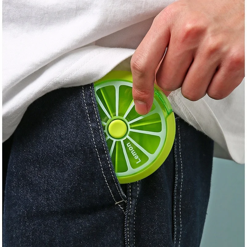 1pc 7 Compartments for Medicines and Vitamins, Suitable To Put in A Pocket or Purse, Safe Storage of Daily Doses