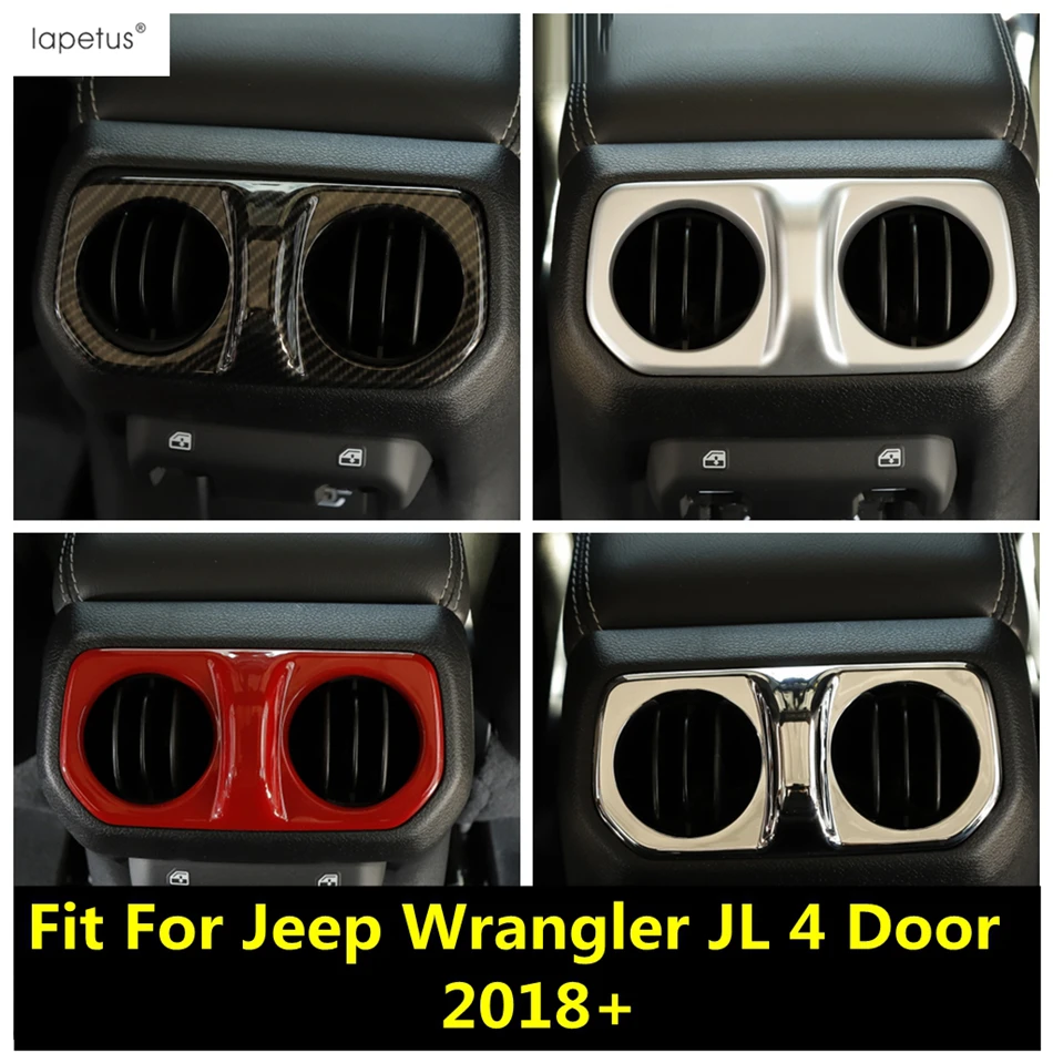 

Rear Armrest Box Air Condition AC Vent Outlet Frame Cover Trim Accessories Interior For Jeep Wrangler JL 4 Door Model 2018 -2022