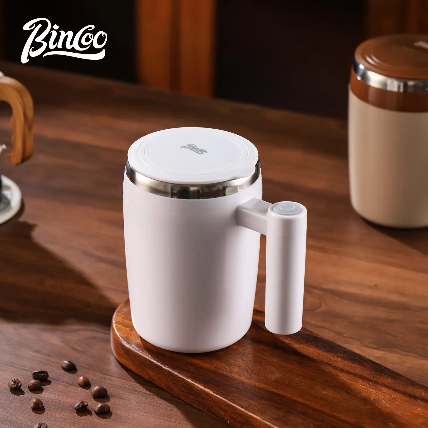 

Xl automatic stirring rechargeable coffee mixer cup electric magnetic 304 stainless steel soy milk & milk powder brewing cup