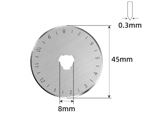 10Pcs/Lot 45mm Leather Slitting Machine Blade Leather Cutting Machine Double Sided Blades