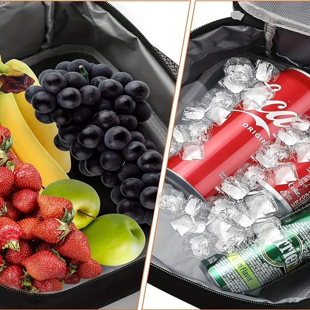 Tragbare Isolierte Lunch-Tasche Wiederverwendbare Thermische Isoliertasche Große Kapazität Schul-Lunchbox Picknick-Aufbewahrungstasche – Detail 5