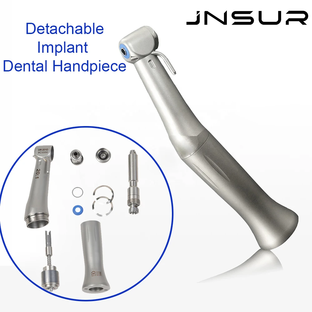 Detachable Implant Handpiece Dental Low Speed Handpiece Push Botton Contra Angle Reduction Speed Japan Bearings Dentist Supply