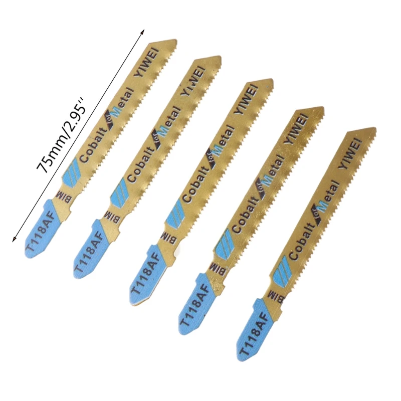 5 uds HCS T118AF hojas caladora madera Metal corte rápido hoja recíproca