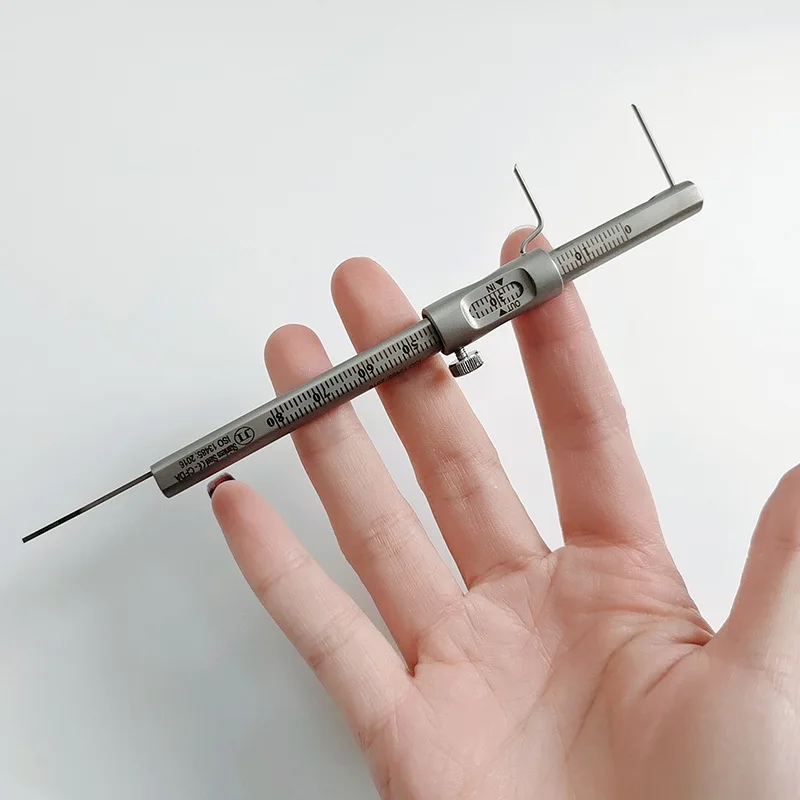 

Stainless Steel Dental Implant Pen-Type Depth Gauge, Vertical Positioning Caliper & Measuring Ruler for Oral Surgery