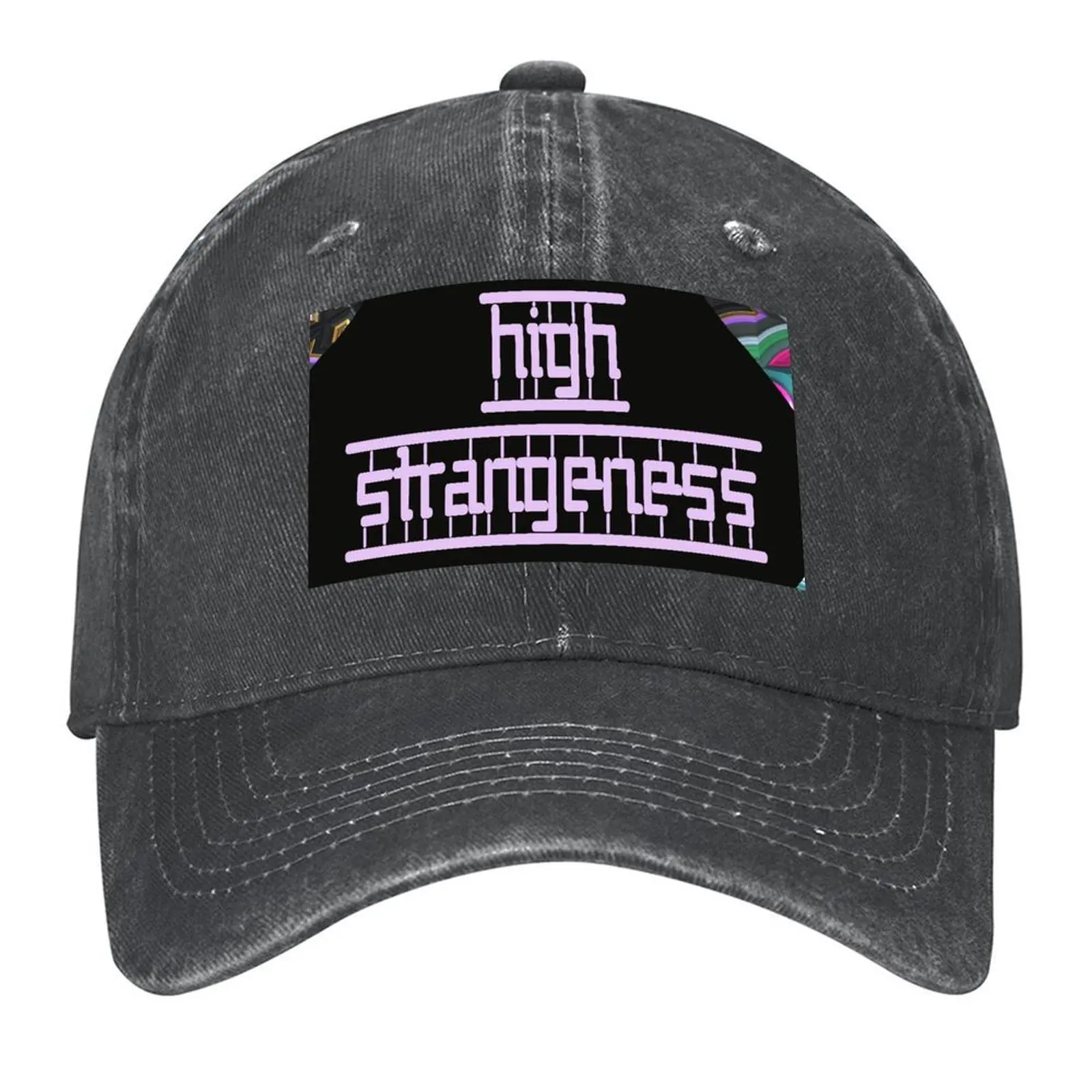

HIGH STRANGENESS Baseball Cap men's big size hat hiking hat Cosplay black Sun Hats For Women Men's