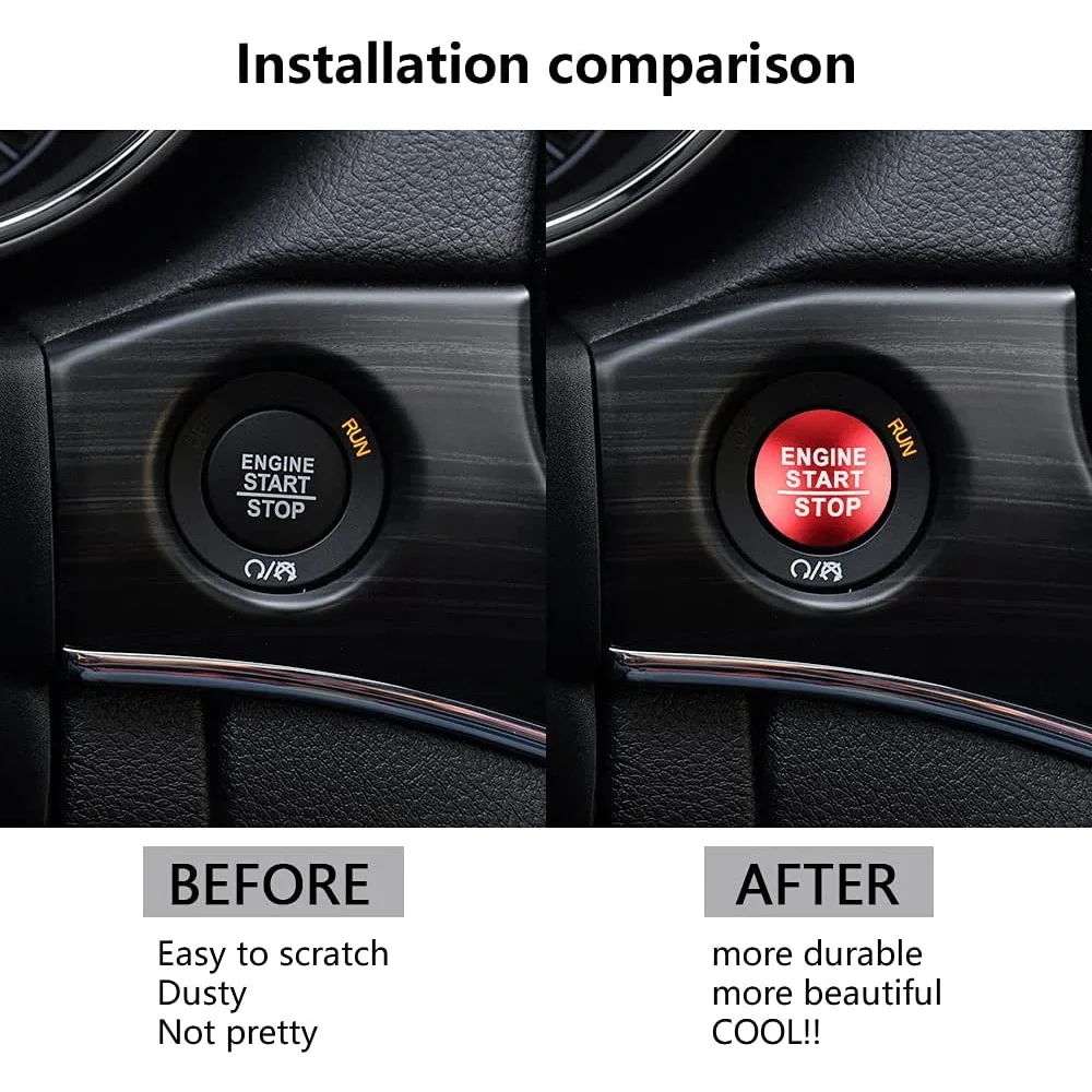 FD7-jCar кнопка запуска и остановки двигателя, накладка для Jeep Grand Cherokee 2014-2021, аксессуары, наклейка на кнопку зажигания