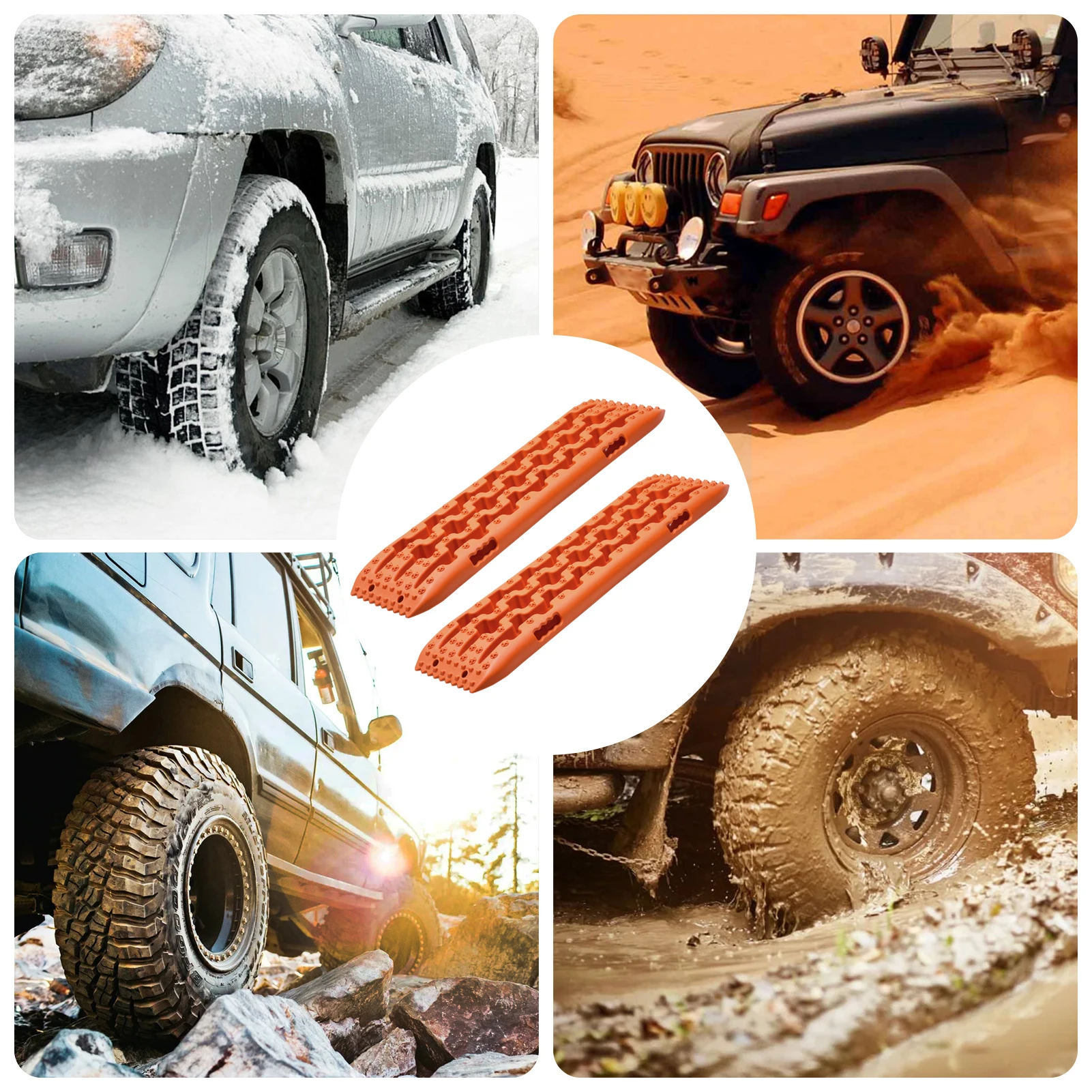 10T Traktionsbrett, 2 Stück, Schnee-Offroad-Schienen, Traktionshilfe, Schiene, Reifenleiter für Schlamm, Sandblätter für Wohnmobile – Detail 11