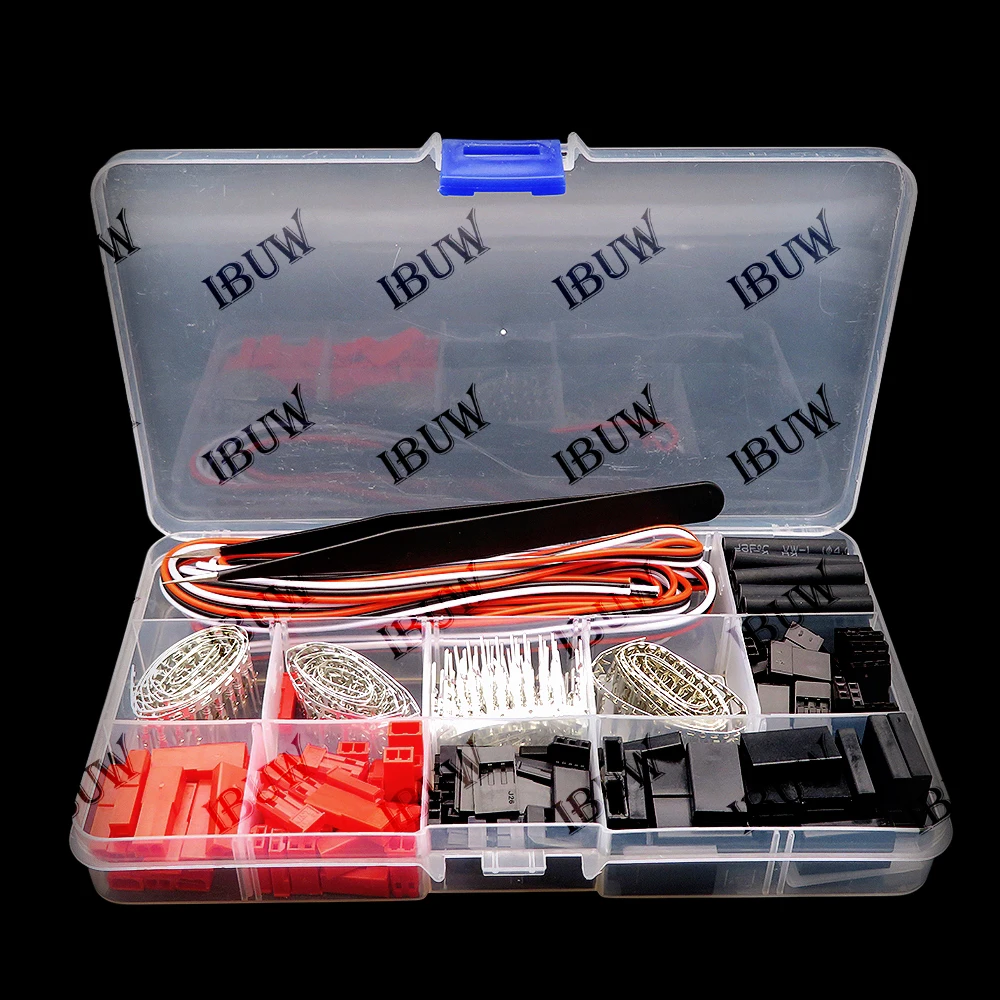 25 Sets Servo Connector Kits Male Female Connector Crimp Pin Cable Kit Compatible JST SYP Futaba for RC Hitec Spektru Servo Plug