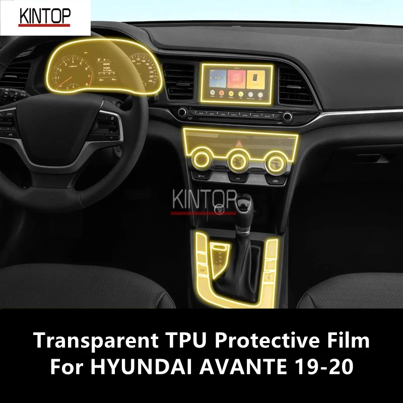 

For HYUNDAI AVANTE 19-20 Car Interior Center Console Transparent TPU Protective Film Anti-scratch Repair Film Accessories Refit