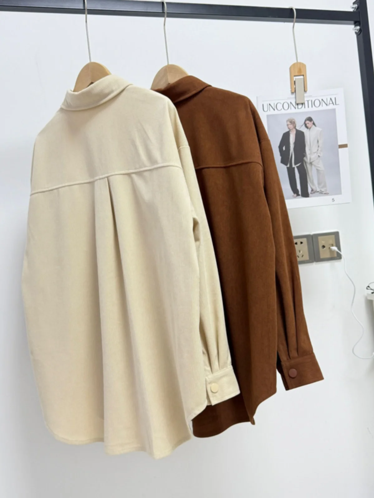 Deluest Vintage Flannel irt Coat Thiened Loose Fit Classic Collar k Striped Casual Outerwear Women's Premium Quali