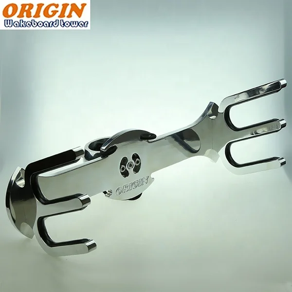 ORIGIN Angle free SKII Aluminium Bat Waterski Rack Suit Vertical/ Horizontal/Slant Tower Leg Polished Boat Ski Rack