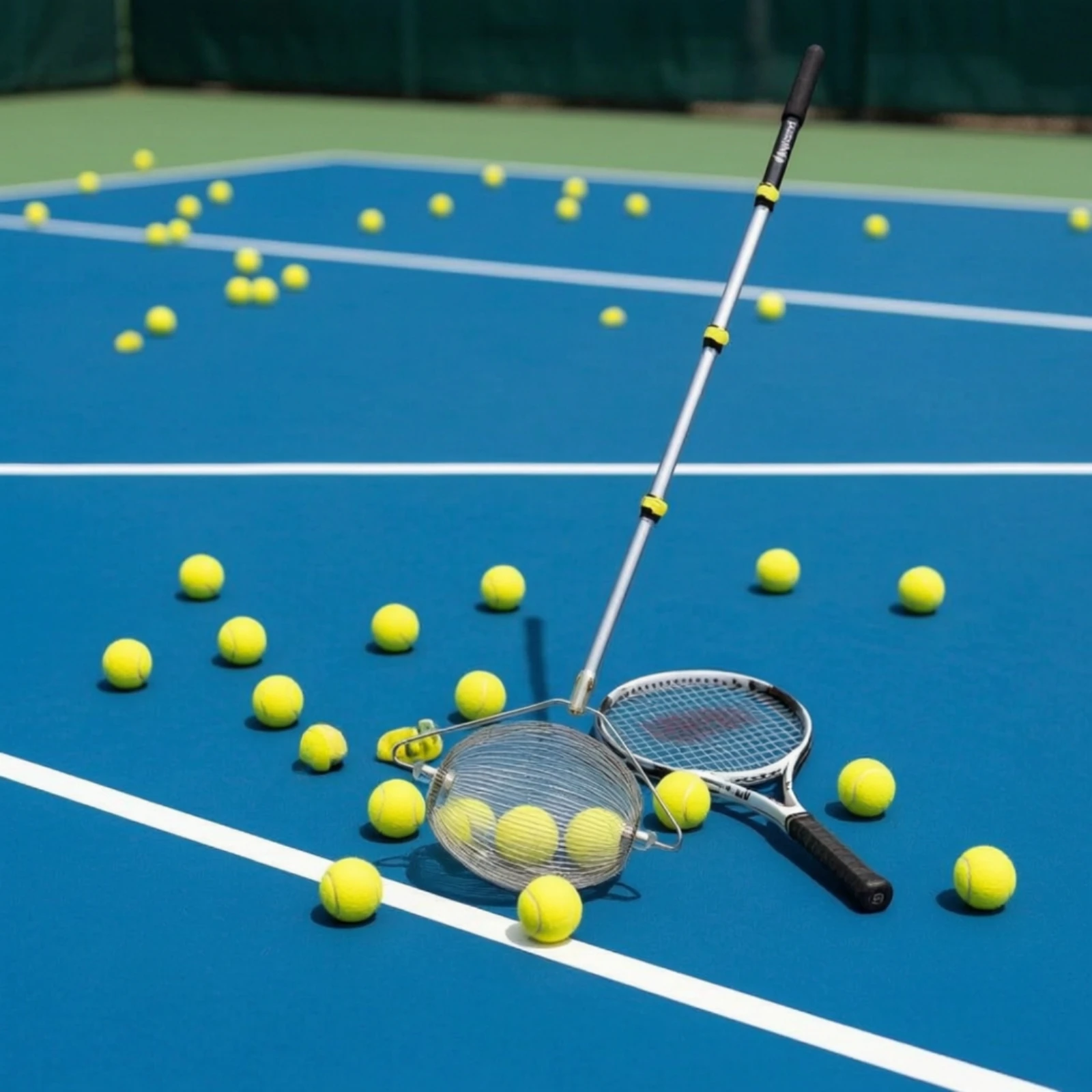 tennis-ball-picker-with-wire-basket-comfortable-grip-tennis-ball-collector-handheld-efficient-for-coaches-training