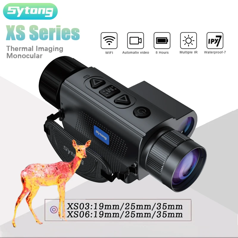 Sytong XS06LRF 640X480 Handheld Thermal Monocular Built-in Laser Rangefinder WIFI IR Infrared Thermal Imaging Scope for Hunting